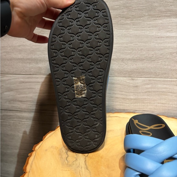 Sam Edelman Vaugn True Blue/Seville Nappa Leather slide Sandals sz 5.5 like new! - Picture 7 of 8